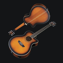 Washburn Festival EA15 Mini Jumbo Cutaway, Acoustic Electric Guitar, Tobacco Burst