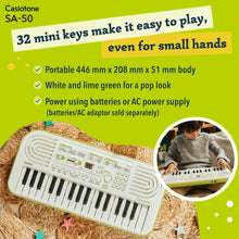 Casiotone Mini Keyboard SA-50 with Piano tones, White