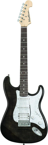 Washburn Sonamaster 6 String Solid-Body Electric Guitar, Right, Transparent Black (SDFTB)