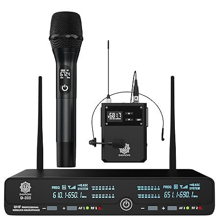 Digimore D-395 HH UHF Wireless Microphone System with Dual Handheld Mics