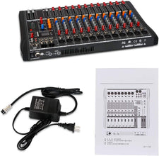 Digimore D-285 Professional 12-Channel Audio Mixer with USB & BT