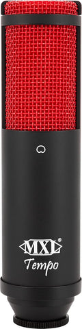 MXL Mics Tempo-KR Condenser Microphone, Cardioid, Black/Red, (Model: MXL-Tempo-KR), Large