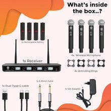 Digimore D-385 4-Channel UHF Wireless Microphone System