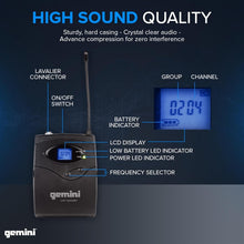 Gemini Sound UHF-6200HL Premium Wireless Lavalier & Headset Mic System - Crystal Clear Audio for Stage Performances and Public