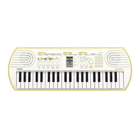 Casiotone Mini Keyboard SA-80 with Piano tones, White (44 Keys)