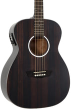 Washburn 6 String Acoustic-Electric Guitar, Right, Striped Ebony (DFEFE)