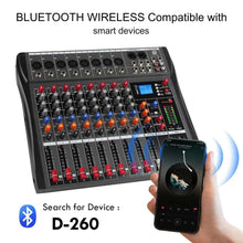 Digimore D-260 Professional 8-Channel Audio Mixer with USB & BT