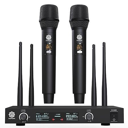 Digimore D-390 UHF Wireless Microphone System with Dual Handheld Mics