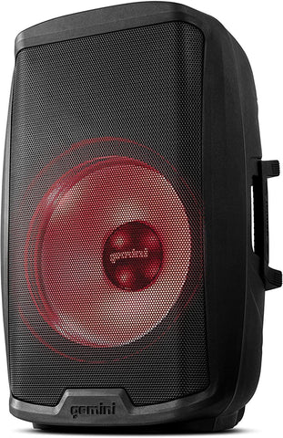 Gemini Sound AS-2115BT-LT Active 2000W Watt Party LED Light 15 Inch Woofer Powered Stage DJ Monitor Bluetooth PA Speaker,