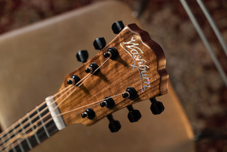 Washburn Bella Tono 6 String Acoustic-Electric Guitar, Right, Gloss Charcoal Burst (Bts9Vcech-D) - Spruce