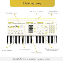 Casio SA-80 Casiotone 44-Keys Mini Keyboard With Adaptor - White