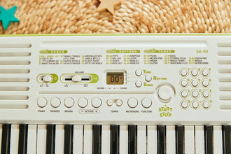 Casiotone Mini Keyboard SA-50 with Piano tones, White