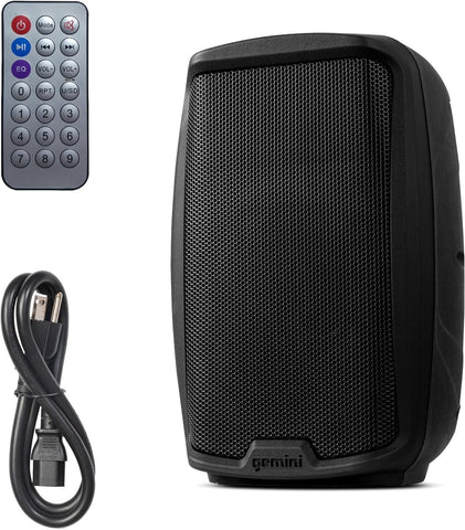 Gemini Sound AS-2108BT Active 8" Inch Woofer 500W Watt DJ Monitor Powered Amplified PA Speakers System With Bluetooth, Wireless