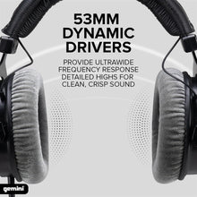 Gemini Sound DJ Equipment Mixing Headset System DJX-1000 Ultimate Over Ear Closed Back Studio Monitor Isolation Recording