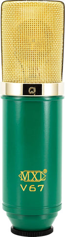 MXL Mics V67G Large Capsule Condenser Microphone, Gold/Green