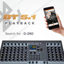 Digimore D-290 12-Channel Live Audio Mixer with DSP & Bluetooth 5.1