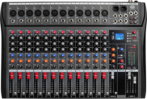 Digimore D-285 Professional 12-Channel Audio Mixer