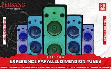 PERSANG Onyx 10 Tower Speaker | 60 Watts RMS / 600 PMPO Speakers with (25.4 cm) Dual Woofers | Mono Bluetooth Speaker | Upto 4