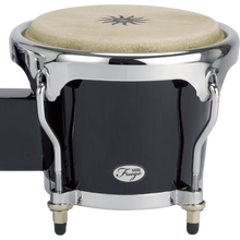 Natal NFU67B-HC Natural Wood Bongos Chrome Hardware, Black Gloss