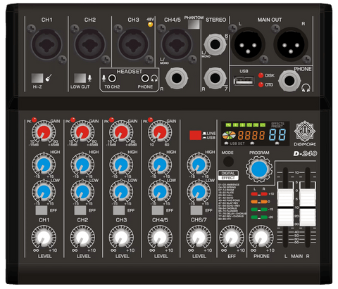 Digimore D-240 7-Channel DJ &amp; Audio Mixer with USB &amp; DSP