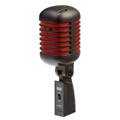 Eikon Audio DM55V2RDBK “VINTAGE” Professional Vocal Dynamic Microphone – Satin Black And Red