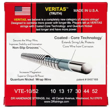 DR String VTE-10/52 Veritas Medium to Heavy Electric Guitar Strings Set .010-.052