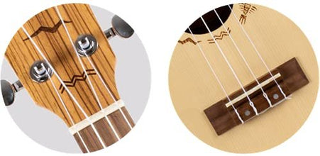 Flight, 4-String Concert Ukulele, SP/Zeb, DUC 525 EQ