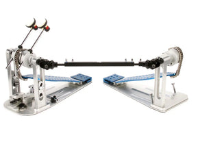 DW MFG Series Machined Chain Drive Double Pedal w/ Bag, Blue Edition