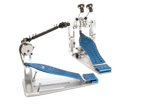 DW MFG Series Machined Chain Drive Double Pedal w/ Bag, Blue Edition