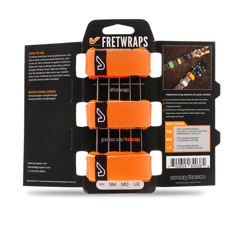 Gruv Gear FretWraps String Dampener - Orange (3-pack)