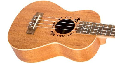 Flight Designer Series DUC523 CEQ Mahogany 4 Strings Concert Ukulele, with Gig Bag, (Natural)