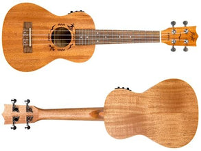 Flight Designer Series DUC523 CEQ Mahogany 4 Strings Concert Ukulele, with Gig Bag, (Natural)