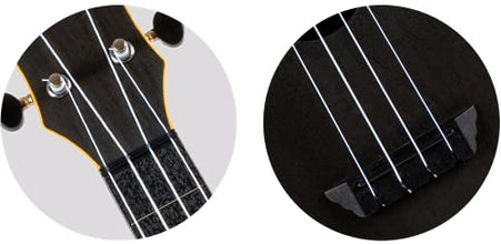 Flight Designer TUC35 BK 4 strings Concert Ukulele, with Gig Bag - (Black)