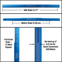 Music Nomad MN820 Tri-Beam 3 & 1 Straightedge Ruler & Scale Length Ruler