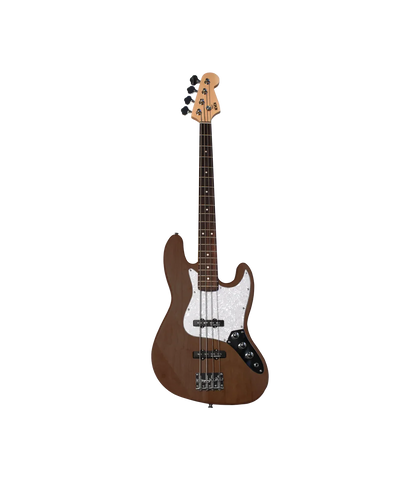 NEWEN NEW-JB Jazz Band 4-String Electric Bass Guitar - Dark Wood