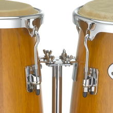 Natal NGU1011-MCH Natural Wood Congas 10inch and 11inch Chrome Hardware Stand, Matt Honey