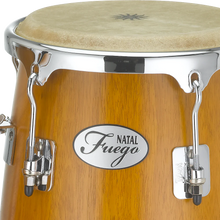 Natal NGU1011-MCH Natural Wood Congas 10inch and 11inch Chrome Hardware Stand, Matt Honey