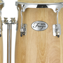 Natal NGU1011-MCN Natural Wood Congas 10inch and 11inch Chrome Hardware Stand, Matt Natural