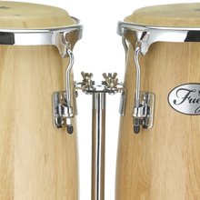 Natal NGU1011-MCN Natural Wood Congas 10inch and 11inch Chrome Hardware Stand, Matt Natural