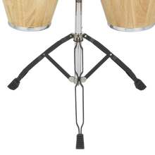 Natal NGU1011-MCN Natural Wood Congas 10inch and 11inch Chrome Hardware Stand, Matt Natural