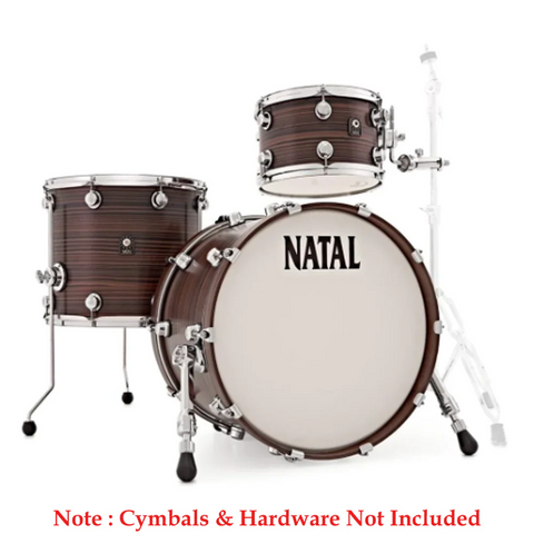 Natal Cafe Racer Series KTW-TJ-VN1 Traditional Jazz 3 Piece Shell Pack Acoustic Drum Kit Without Hardware &amp; Cymbals