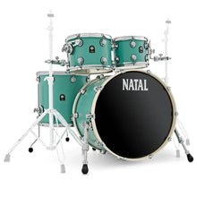 Natal Cafe Racer Series UF22 4 Piece Shell Pack Acoustic Drum Kit - Sea Foam Green
