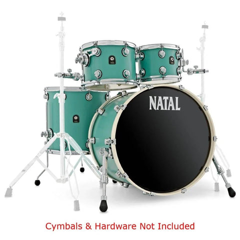 Natal Cafe Racer Series UF22 4 Piece Shell Pack Acoustic Drum Kit - Sea Foam Green