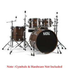 Natal Cafe Racer Series UF22 4 Piece Shell Pack Acoustic Drum Kit - veneer