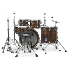 Natal Cafe Racer Series UF22 4 Piece Shell Pack Acoustic Drum Kit - veneer