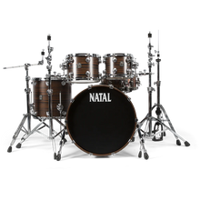 Natal Cafe Racer Series UF22 4 Piece Shell Pack Acoustic Drum Kit - veneer