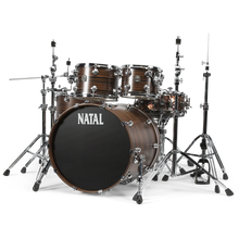 Natal Cafe Racer Series UF22 4 Piece Shell Pack Acoustic Drum Kit - veneer