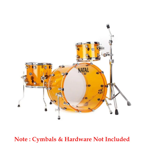 Natal KAC-AA1-ON1 Arcadia Acrylic Series AA1 3 Piece Shell Pack Acoustic Drum Kit Without Hardware &amp; Cymbals