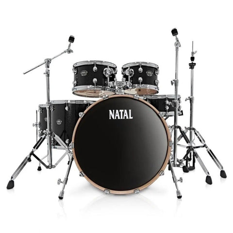 Natal KAR-F20 Arcadia Series Fusion 20 5-Piece Shell Pack Acoustic Drum Kit with Hardware &amp; Stands - Black