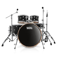 Natal KAR-F20 Arcadia Series Fusion 20 5-Piece Shell Pack Acoustic Drum Kit with Hardware & Stands - Black